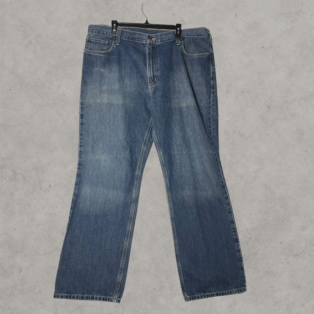 Carhartt Relaxed Fit Jeans Mens 42x32 Blue Denim Workwear 101483-968